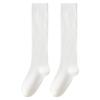Calf Socks for Girls, Spring and Autumn Solid Color Striped Cotton Socks, Pile Socks, High Socks, Anti-slip and Slimming Student Long Socks