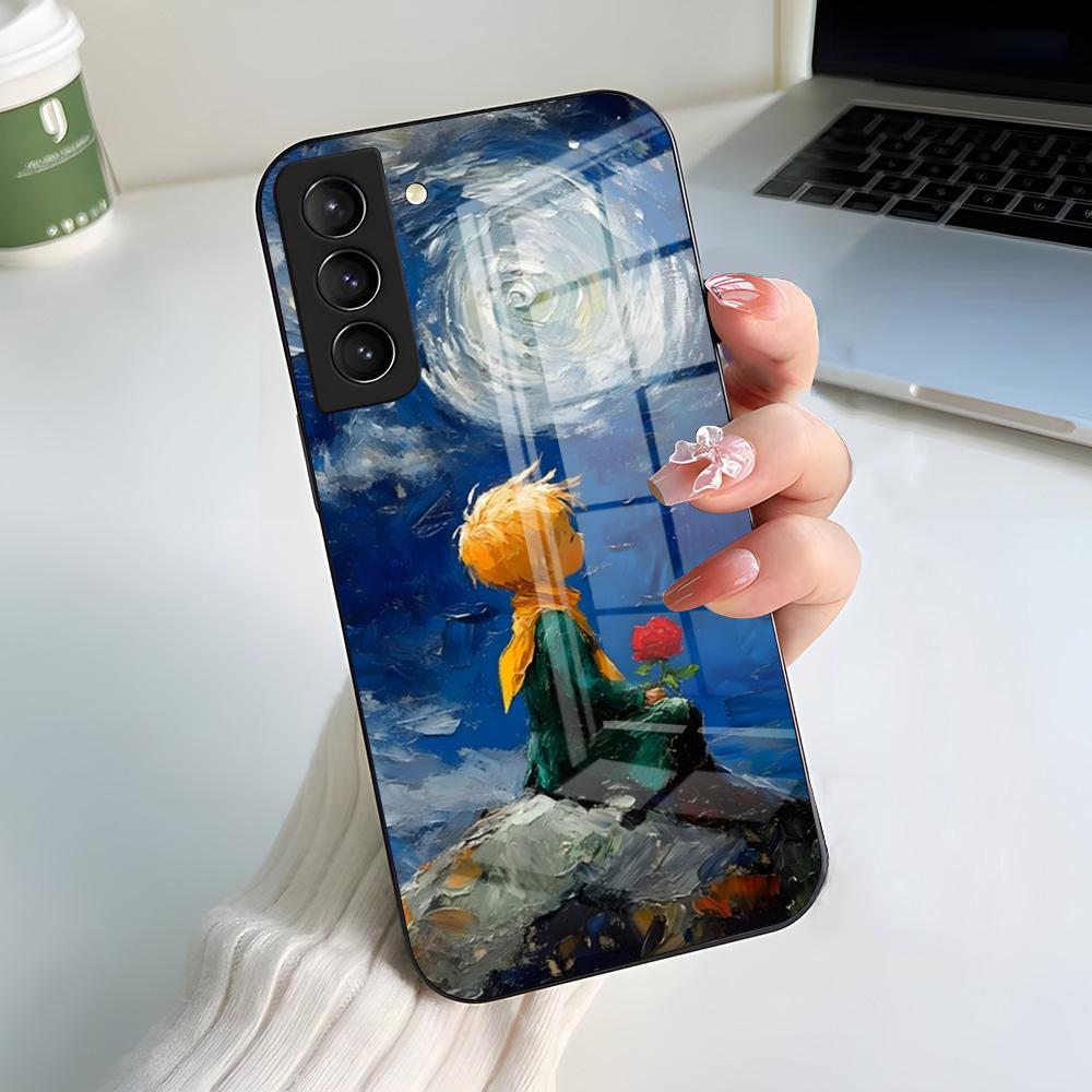 Little P-Prince And A F-fox Phone Case For Samsung A56 A36 A26 A16 A15 A25 A35 A55 A14 A34 A24 A54 Glass Case