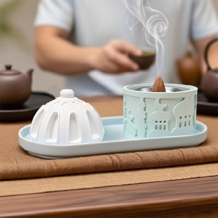 Flexible Silikon-Bastelform Arabisch inspirierter Räucherstäbchenhalter für Wachsschmelzen, Seifenherstellung und DIY-Geschenke