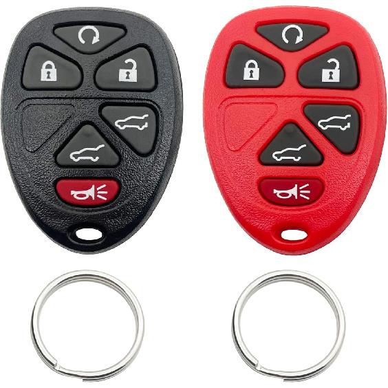 Replacement Key Fob Shell Keyless Entry Remote Car Key Fob Case Fits for Chevy Tahoe Suburban Cadillac Escalade GMC Yukon 2007-2014 6 Buttons Pad