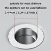 WTEMPO 1PC Universal Drain Stopper Bathroom Sink Stopper Stainless Steel Anti-Clog Home Filter Hair Catcher Shower Floor Drain