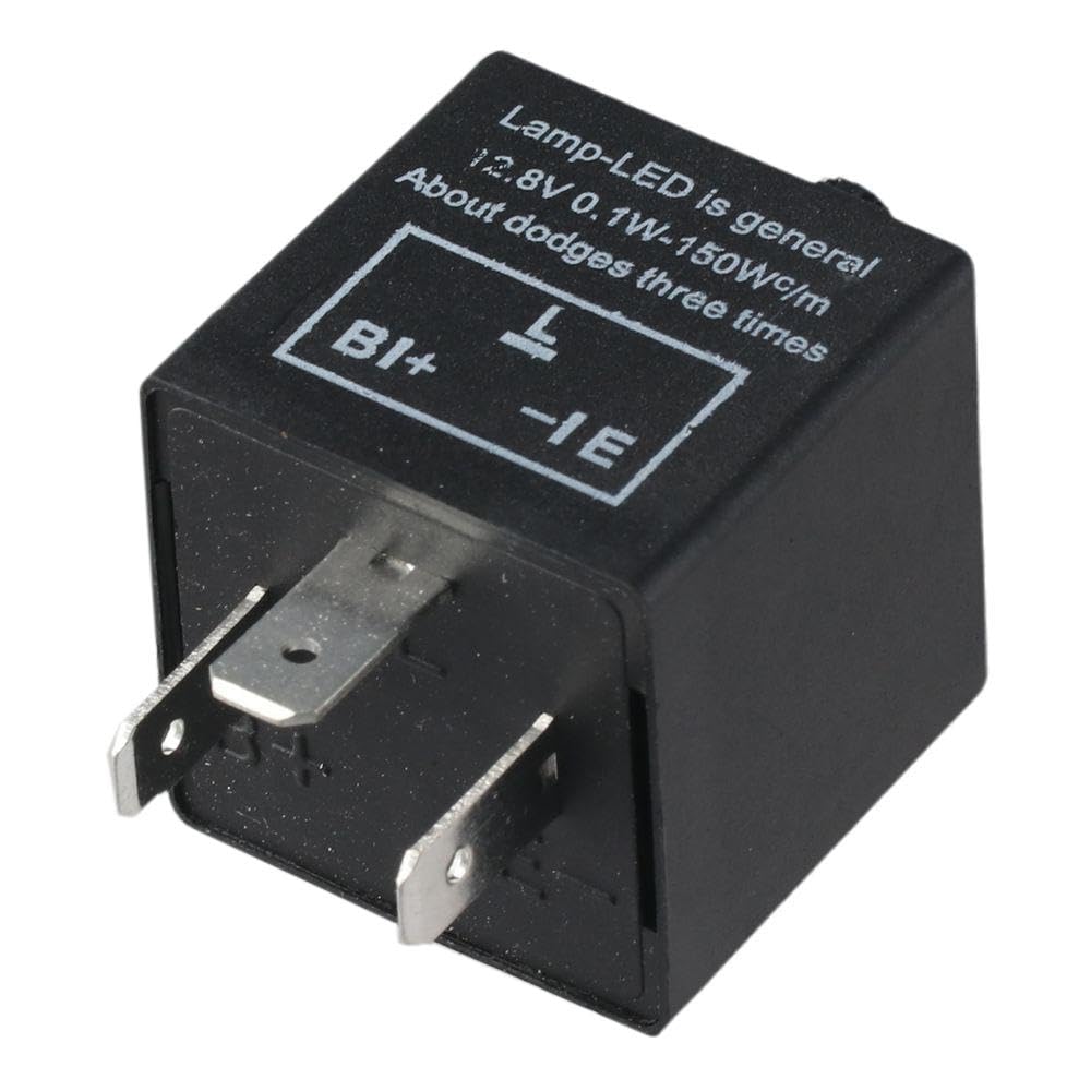 2pcs 3 Pin CF13 12V0.02A-20A Electronic Flasher Fix, Universal Car Vehicle Motor Blinker Light Flasher Car and Motorcycle