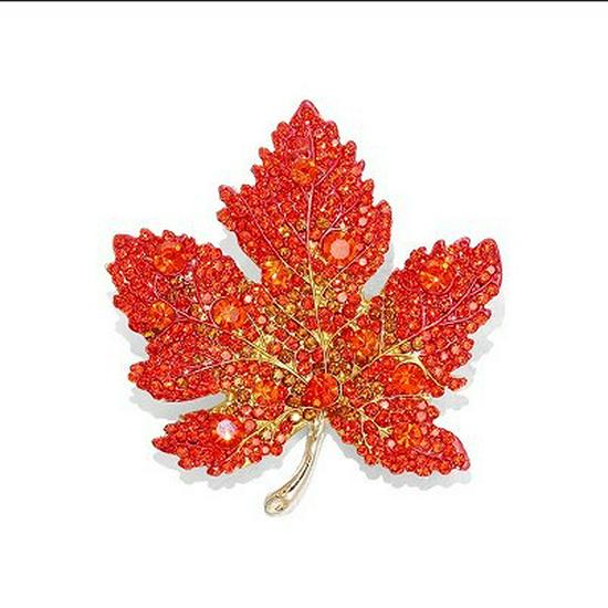 2024 Luxury Maple Leaf Brooch - Elegant Women's Coat Accessory & Corsage Pin