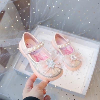 Girls' Shoes Princess Shoes Children's Glass Shoes Spring New Soft Soled Little Girl Fashion Show Shoes