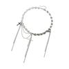 X6HE Unique Heart Crucifix Alloy Chain Jewelry Necklace for Parties Special Occasion