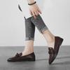Mocasin din piele pentru femei în stil britanic - Pantofi plați cu talpă moale, Primăvara 2025, Mărimi 41-43