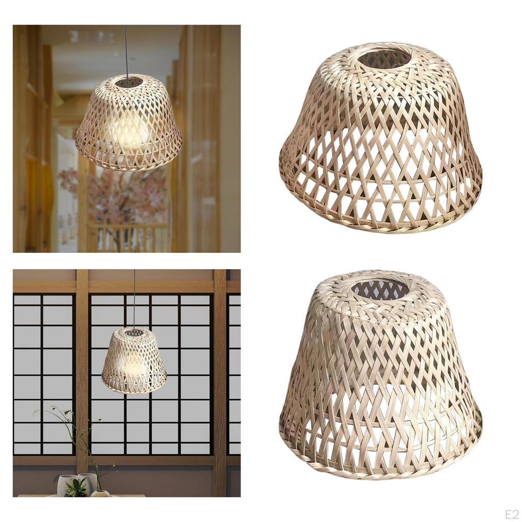 Bamboo Hanging Lampshade for Living Room Home Decor, High Quality Material, Easy Installation,