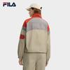 FILA Original Fashionable Personality Retro Cool Color-Block Loose Short Stand-Collar Cotton Jacket Women jackets Pink F11W549906FLK
