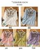 Women's Artistic Embroidered V-Neck Cotton Linen Top - Casual, Loose Fit, Slimming Short Sleeve