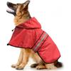 Waterproof Dog Raincoat With Reflective Stripes Small Medium Large Breeds - Yellow Fluorescent Green Blue Pink Red