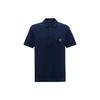 Ss24 Solid Color Logo Patch Casual Short Sleeve Polo Shirt Men Polo Shirts Navy-Blue 211804-4R460-6935