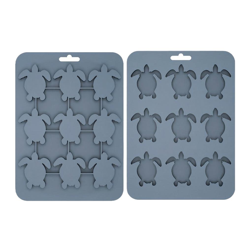 Animals Ice- Mold - Ocean Animals Turtle,Dolphins,Penguins,Silicone Mold For Baking Muffin Cake, Chocolate,Candy, Soap