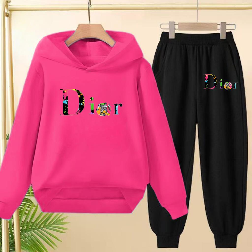 Children Commodity Hoodie Colored Letters Sports Pullover3-12Yrs Coat Sweatshirt+Pants 2P Boys Girls Toddler Clothes Leisure Set