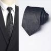 Floral Men Necktie Stripes Retro Cravat Simple Black Necktie Shirt