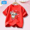 Cartoon Music Owl Print T Shirt Girls' Kawaii Graphic Shirts Casual Short Sleeved Kids Tee O-neck Harajuku T-shirts MTYYY1