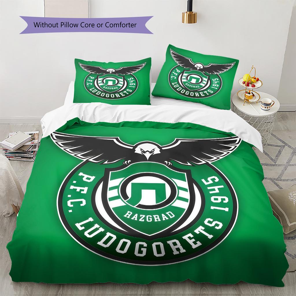 PFC Ludogorets Razgrad Bedding Quilt Set Quilt Cover Pillowcase Home Decoration Birthday Gift (1 * Duvet Cover + 2 * Pillowcase, Without Core)