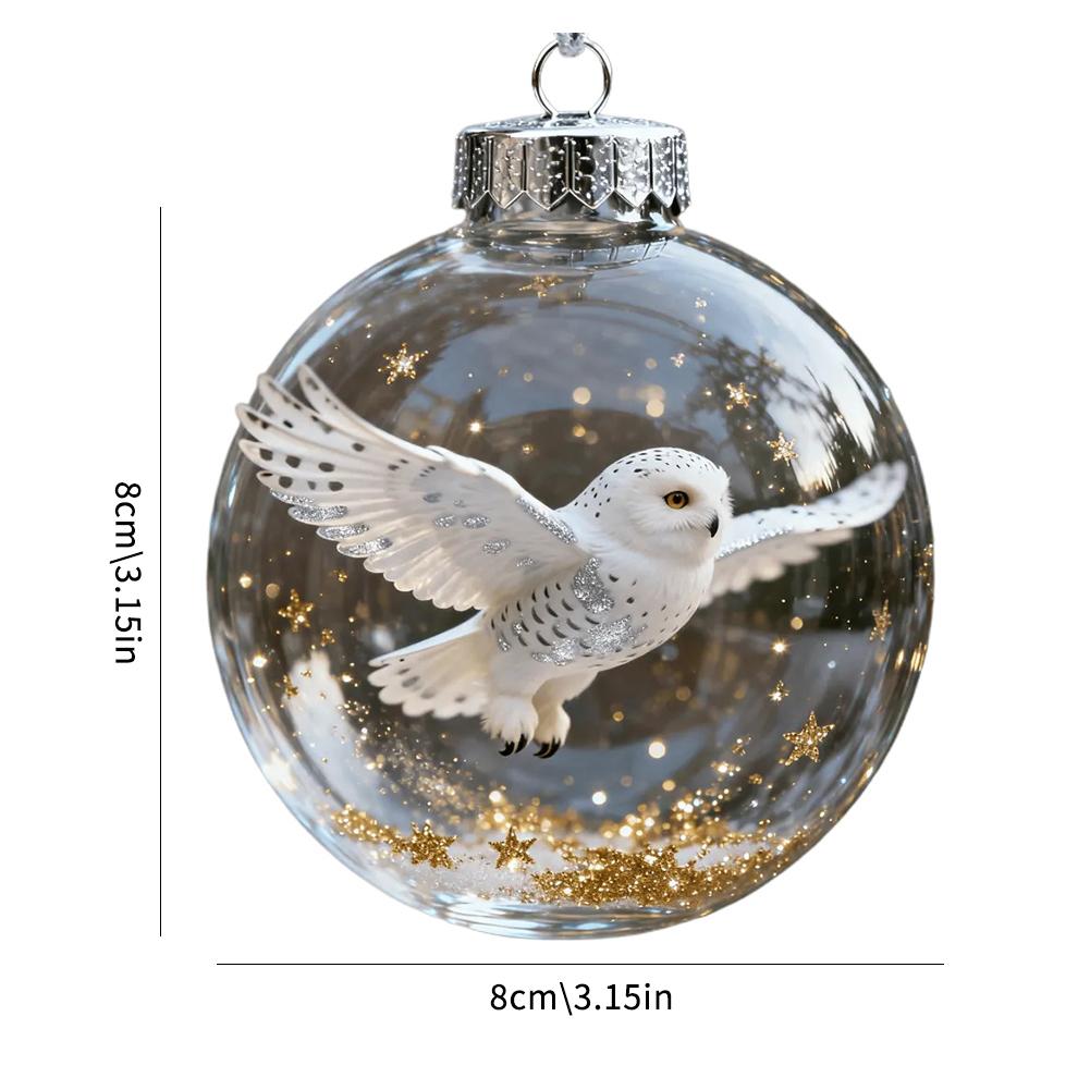 Natures Birds Crystals Glass Ornament Christmas Ball Decoration Clear Ball For Christmas Tree Haning Pendant Party Home Ornament