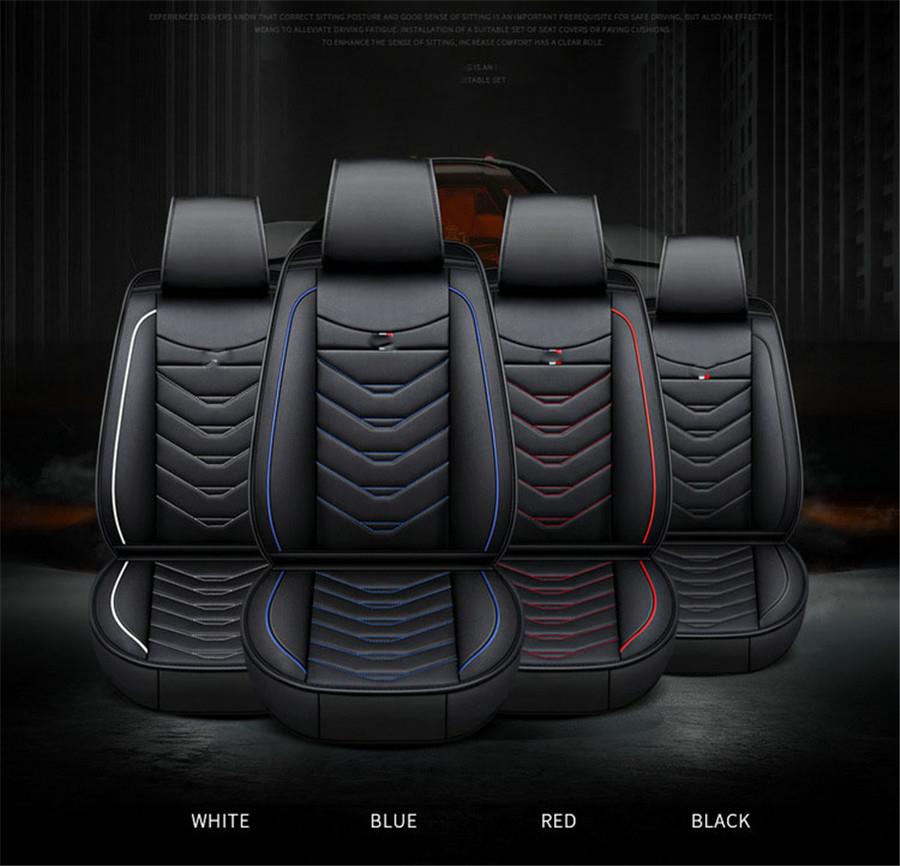 6D PU Leather Auto Car Seat Covers Universal Size Automobile Covers For Toyota Hyundai Kia Lexus BMW Waterproof