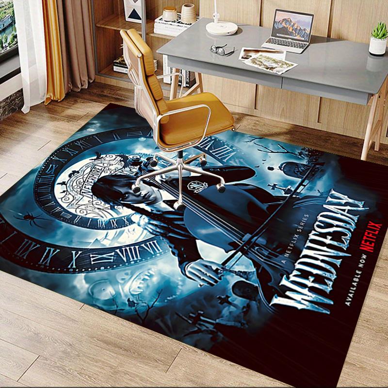 Wednesday Addams Musical Mystery Carpet For Playroom Bedroom Living Room Sofa Home Decorkids Game Area Rug Nonslip Floor Mat