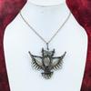 Silver Sheen Obsidian Pendant Copper Wire Wrapped Owl Pendant Handmade Copper Jewelry Awesome Gemstone Pendant Silver Sheen Obsidian Jewelry
