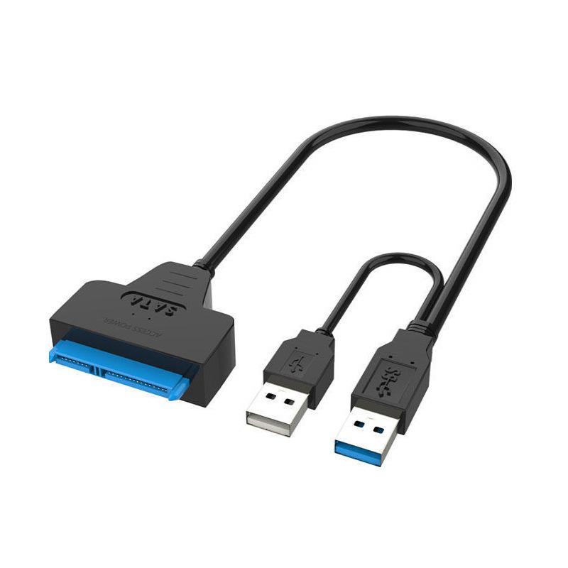 Câble USB SATA 3 Adaptateur Sata vers USB 3.0 Jusqu'à 6 Gbps Supporte SSD HDD Disque Dur Externe 2,5 Pouces 22 Broches Sata III A25 2.0