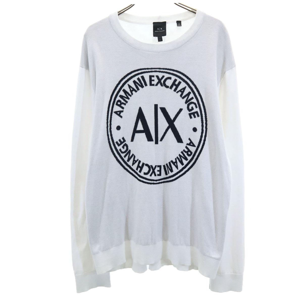 

ARMANI EXCHANGE Long sleeve sweater L white Men s Used