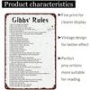 Blechschild Gibbs Regeln Wandkunst Vintage Metallposter Inspirierendes Zitat Dekor