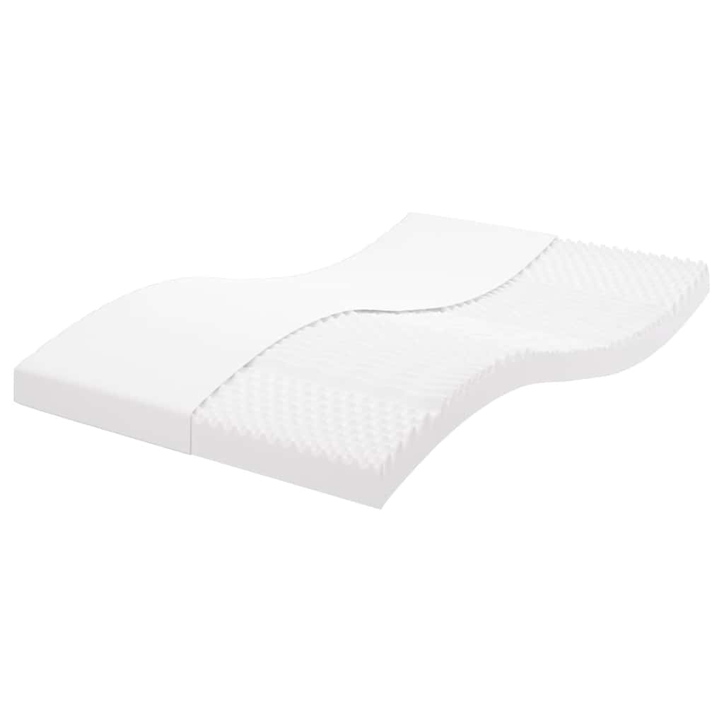 Vidaxl Materac Piankowy, Biały, 120X220Cm, 7-Strefowy, Twardość 20 Ild