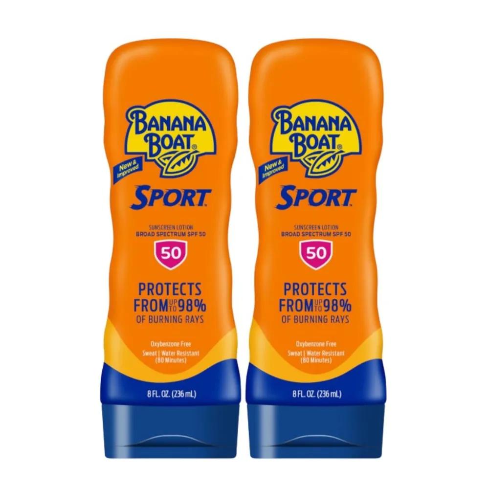 Banana Boat Sports Sunscreen Lotion SPF50 236ml x2