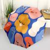 1pc Cute Faces Automatic Folding Umbrella, Portable & Foldable Design with 8 Ribs, Casual Outdoor Accessory Halloween and Christmas gifts yy