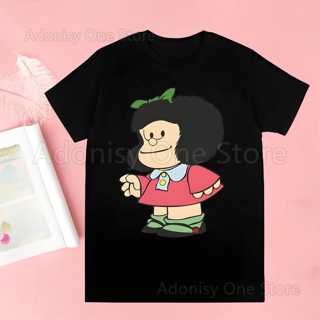 Mafalda Comic Ulzzang Cartoon Kawaii Men Harajuku Tops Summer Tops Graphic Tees Men Kawaii T-shirt Clothes boysT Shirt