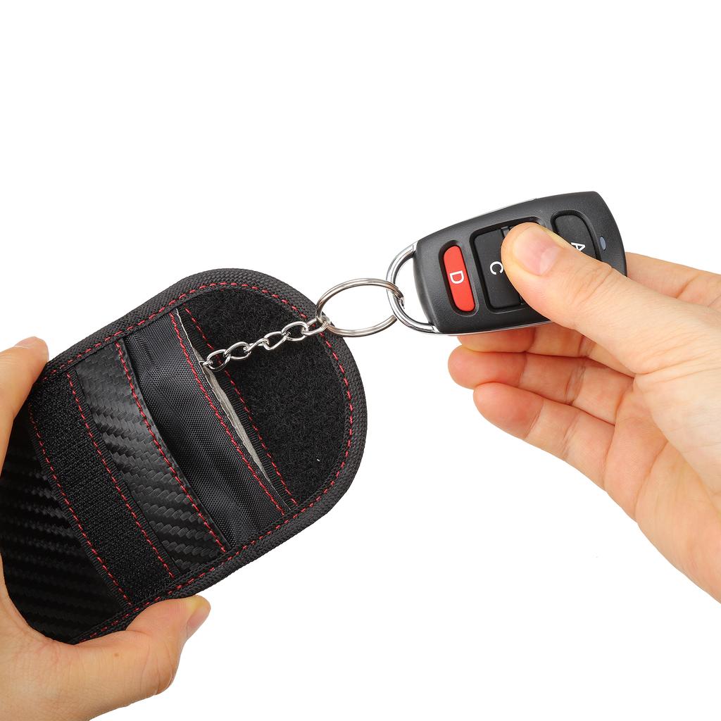 2-10PCS Car Key Signal Blocker Case Faraday Cage Fob Pouch Keyless Entry RFID Blocking Shielding Bag Car Accessories