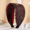 Flowers Lace Mesh Hair Band Wide Side Hollow Headwear Ins Women Lace Hairbands  Girls