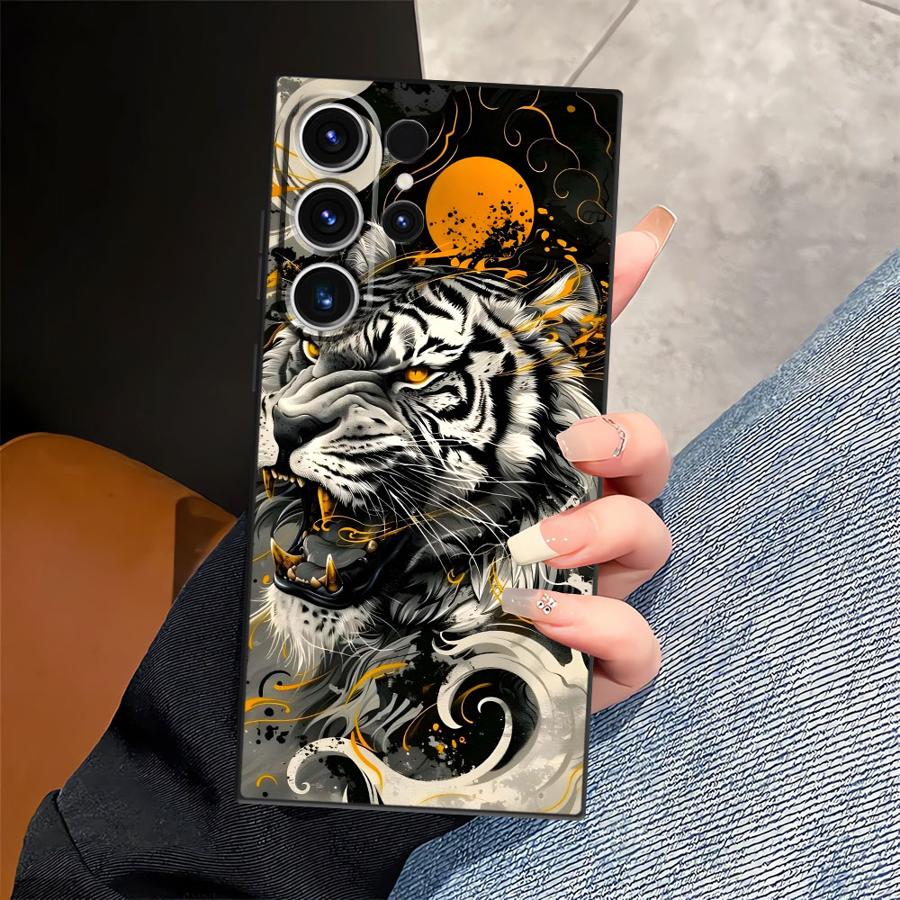 

Чехол-бампер Funda для Samsung Galaxy S25 S20 Ultra Note 20 8 9 10 S10 S9 S26 S23 S21 FE S24 Plus Модный Тигр Galaxy S22 Ultra 5G