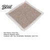Decorative Chair Mat Cotton Linen Pad with Ties Square Summer Seat Lace Non Slip Trim 15.75" X Breathable Washable for Dining Office