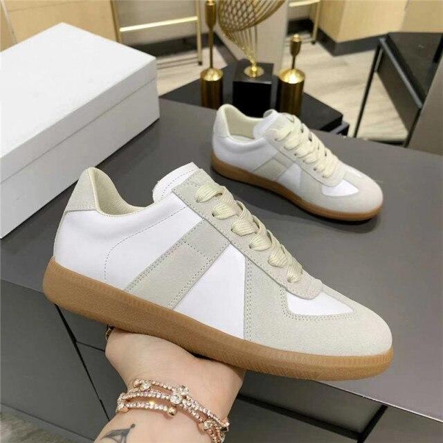 

Luxury Sports Women S Shoes Tennis Training Men S Running Shoes Couple Flat Shoes Leather High -Quality Male Shoes Unisex 38