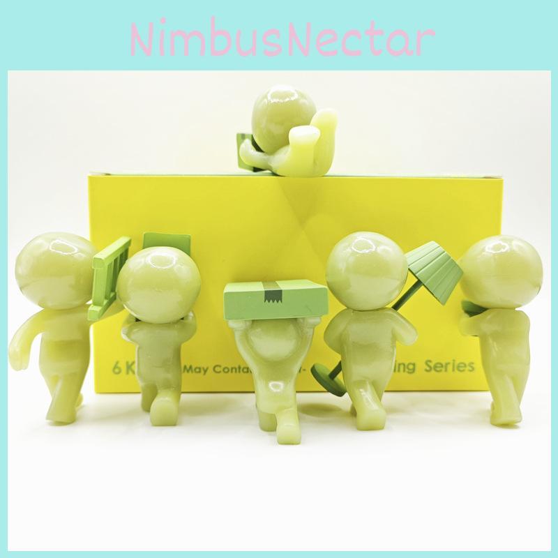 Action Smiski Luminous Figure Cartoon Elf Model Toy Pvc Decoration Display Gift