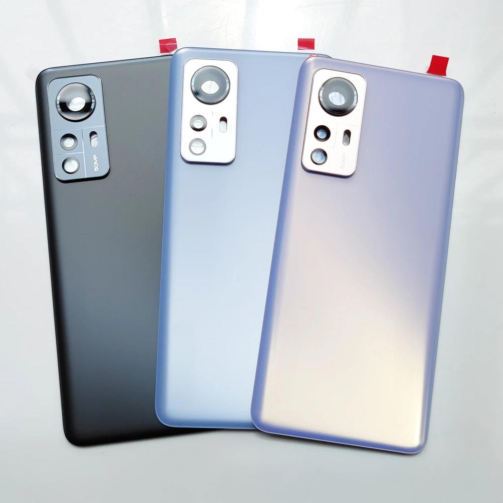 Back Glass Cover For Xiaomi 12 5G Back Door Replacement Battery, Rear Housing Cover Mi12 With Camera Lens