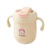 360ml Double Drink Water Bottle Kid 304 Stainless Steel Anti-scalding Drinking Cup With Straw&Handle Children Drinkware