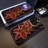 Dunkles Ölgemälde Rote Lilie Druck Klare Handyhülle für iPhone 17 16 15 14 13 12 11 Pro Max Kratzfeste Schutzhülle Funda