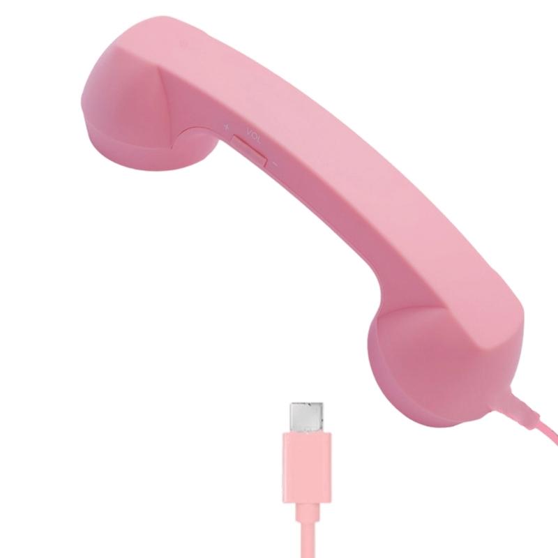 Ergonomic Comfort Lightweight ABS Type C Handset for Extended Use During Phone Calls and Music Playbacks