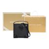 Michael Kors MK Mercer 18 Classic Monogram Drawstring Closure Canvas Bucket Bag Women Handbags Black 35F2GM9M1B-BLACK