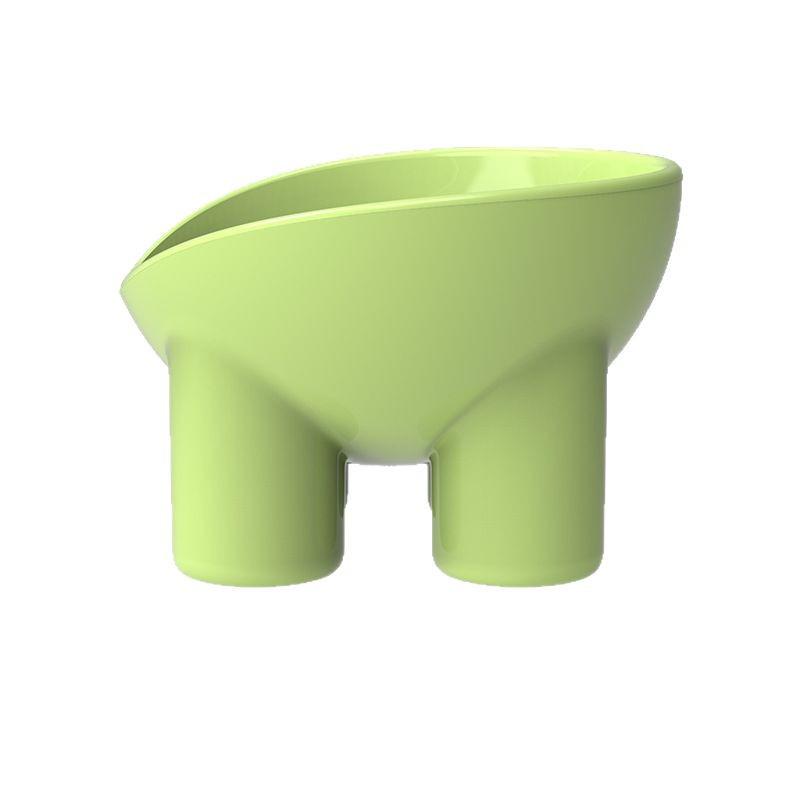 Pet Supplies Macaron Color Elephant Leg Bowl - Anti-Spill Slanted Mouth Cat Bowl with Neck Protection.