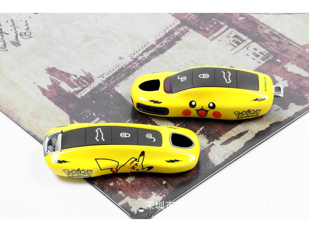 Porsche Pikachu Key Shell: Three-Piece Set for Macan, Cayenne, Panamera, 718