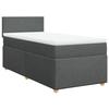 Maison Exclusive - Sommier à lattes de lit avec matelas Gris foncé 80x200 cm Tissu