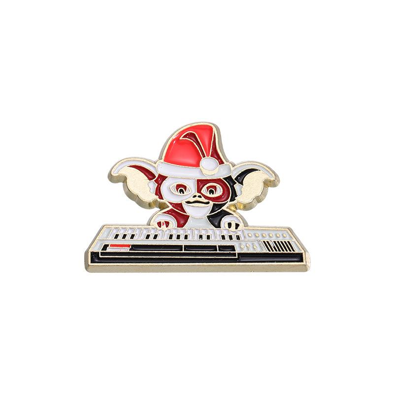 Creative Unique Cartoon Style Big Eared Monkey Pianist And Astronaut Brooch For Fun Lovers