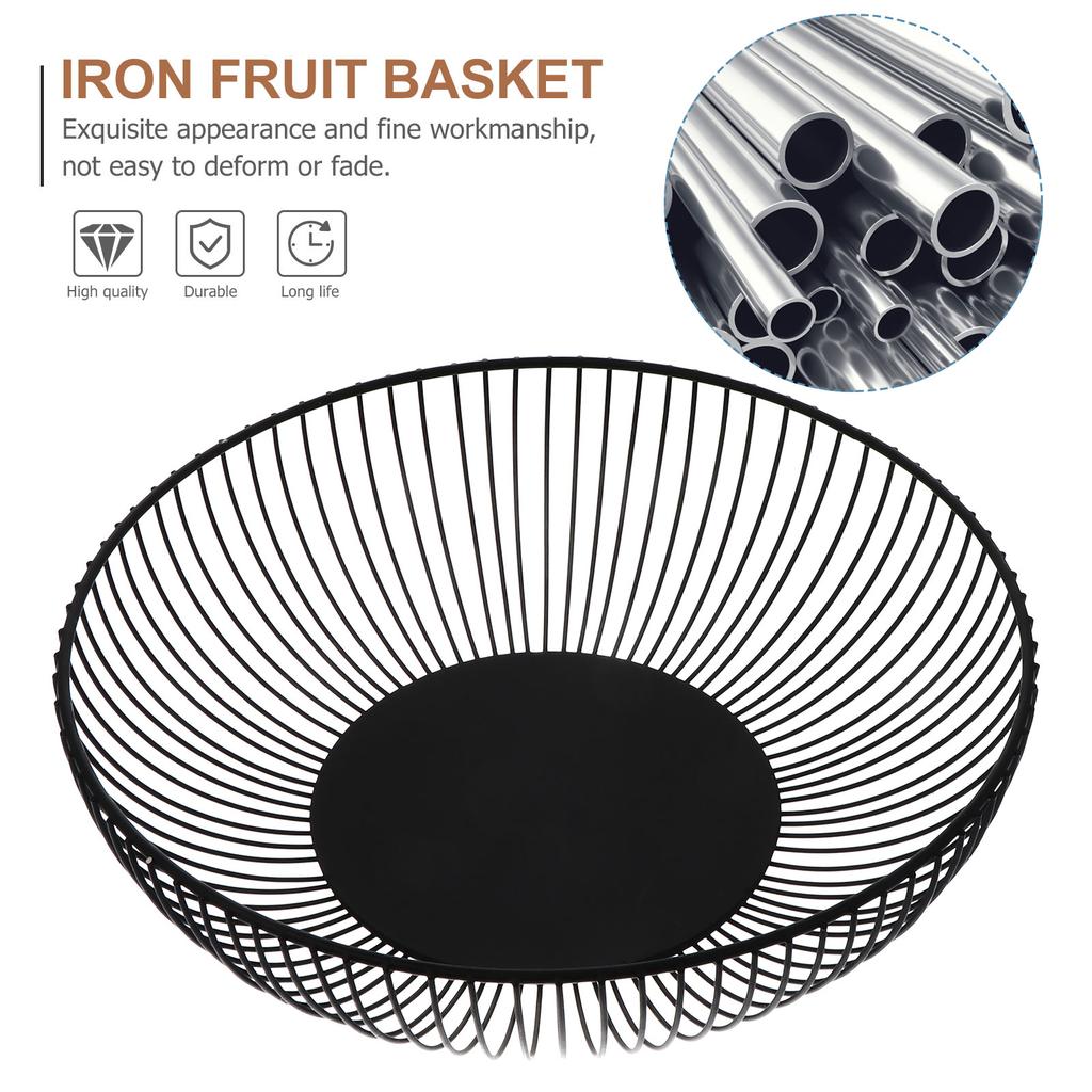 Snack Storage Basket Fruit Display Bowls Kitchen Decorate for Metal Holders Countertop Iron Table Baby Wire Baskets