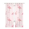 Cortinas Visillo Estilo Nórdico Flamenco Rosa para Ventana de Sala de Estar Cortinas de Tul para Dormitorio Área de Cocina Adorno para el Hogar Cortinas de Tela Viscosa