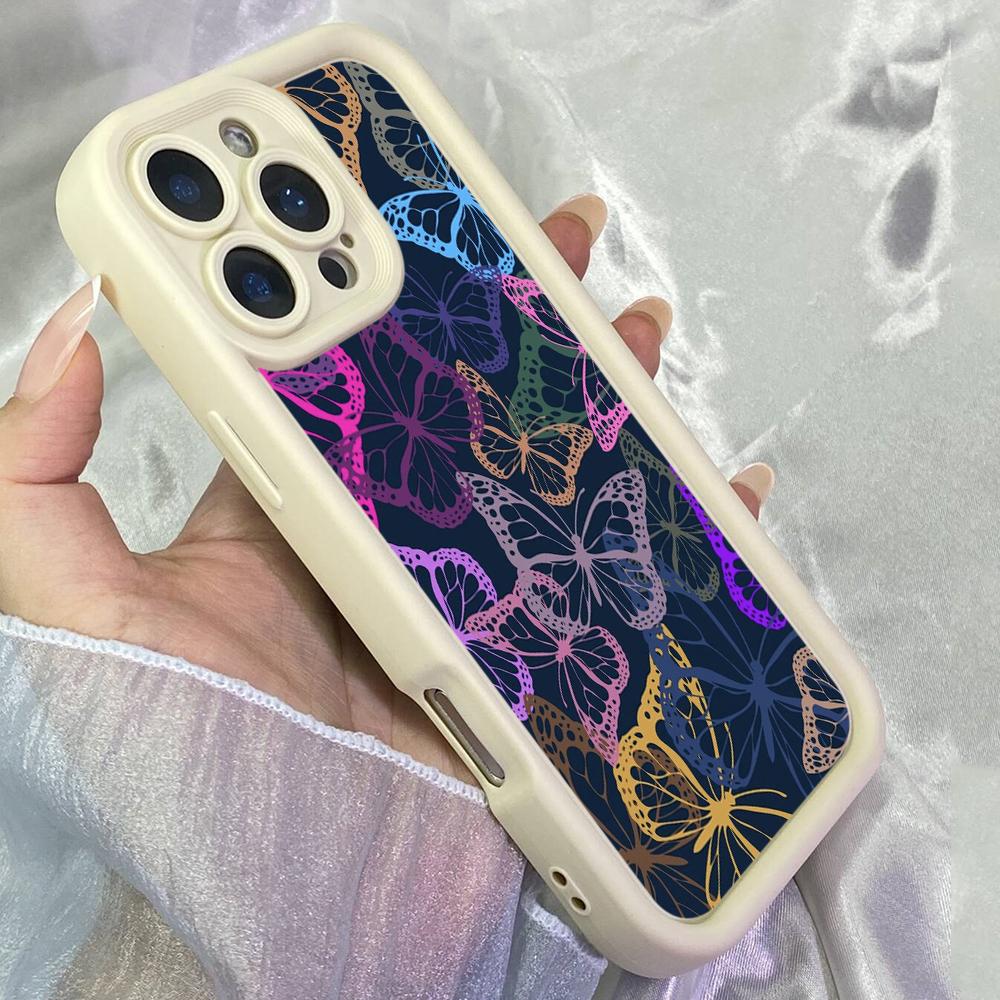 JT272 Graffiti Rainbow Butterfly for iPhone 17 16 15 14 13 Pro Max Samsung S26 S25 Ultra A17 A16 A07 A56 A36 Xiaomi 15T Redmi 15c Note 14 13 Soft Case