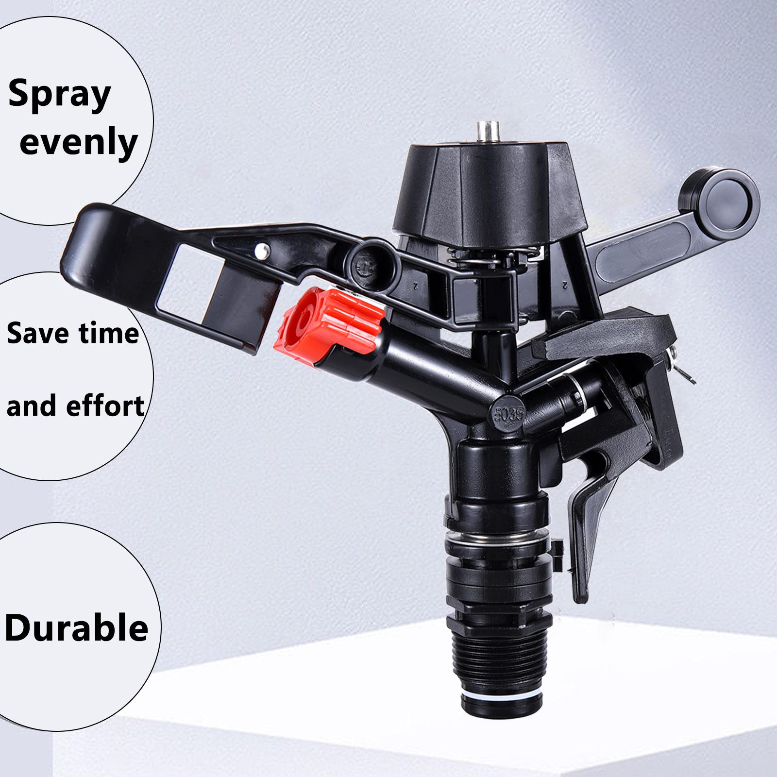 Adjustable Rotating Rocker Sprinkler Garden Lawn Grass Watering  Gardening Irrigation Equipment Rotary Nozzle 3/4  Male Thread чёрный